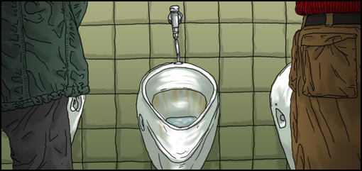 Peers of the Stall, by Cheeseburger Brown - illustration by the author