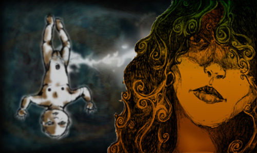 Turpentine & Blue Hands, by Cheeseburger Brown - illustration by the author