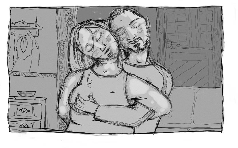 17 Drawings: Illustration 12: Afternoon Wife Grope