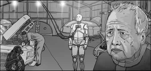 Free Felix, a science fiction short story by Cheeseburger Brown, illustration by Matthew Hemming