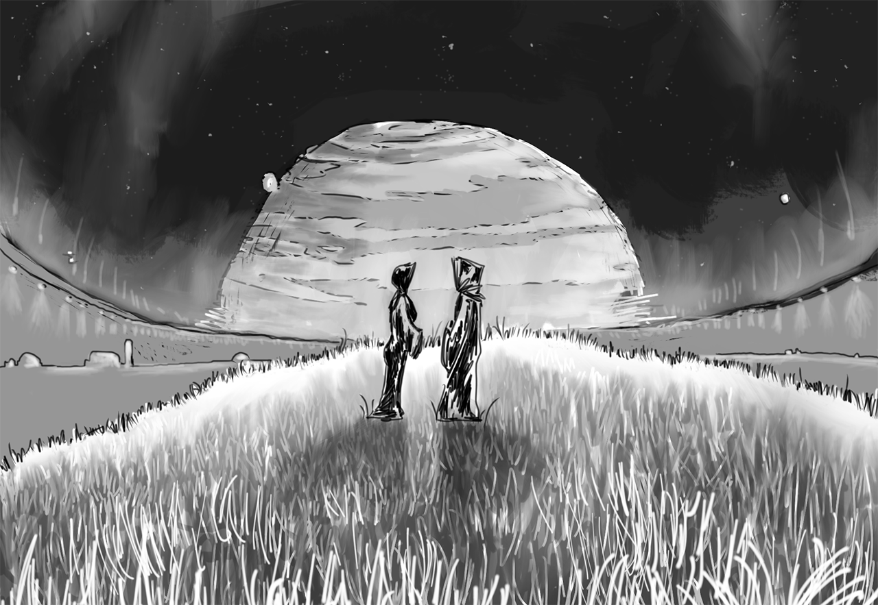 Heather of the Joviat, a short story by Chester Burton Cheeseburger Brown; illustration by Matthew Hemming