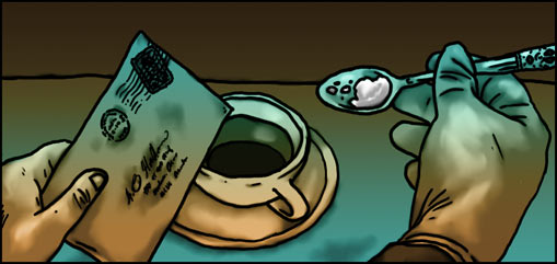 Leslie and the Powder, a novelette by Cheeseburger Brown, illustration by Matthew Hemming