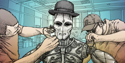 The Automatic Marlboro, a novelette by Cheeseburger Brown; illustration by Matthew Hemming