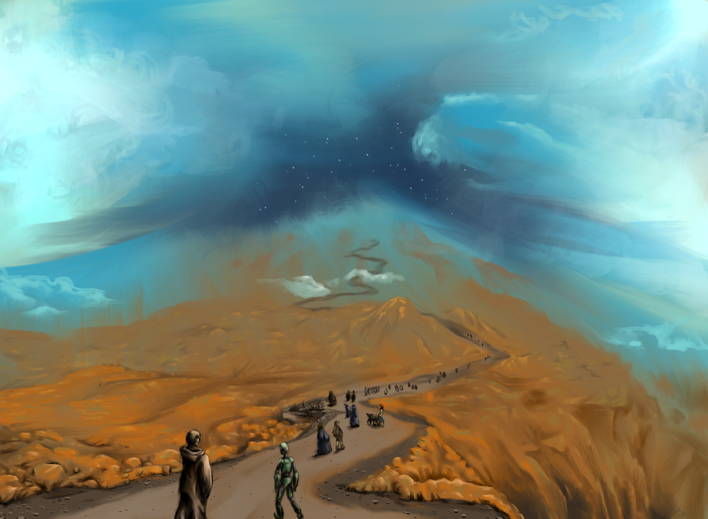 We Walked to Space, fiction from Chester Burton Cheeseburger Brown; illustration by Matthew Hemming