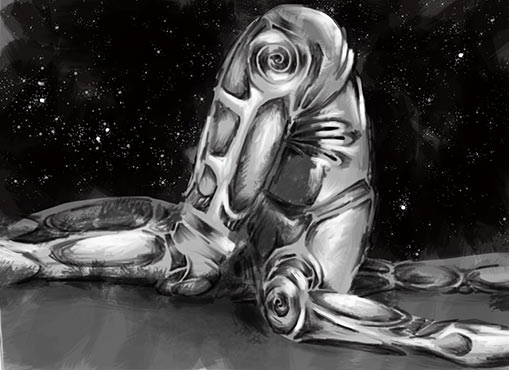 Weakest Link in the Moebius Chain, a short story by Chester Burton Cheeseburger Brown; illustration by Matthew Hemming